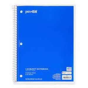 DESCRIPTION: (6) COLLEGE RULED NOTEBOOKS BRAND/MODEL: PEN+GEAR INFORMATION: BLUE COVERS SIZE: 10.5 X 8" RETAIL$: $3.26 EA QTY: 6