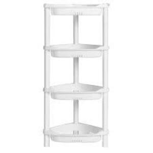 DESCRIPTION: (1) 4 TIER SHOWER CORNER ORGANIZER BRAND/MODEL: BATH BLISS INFORMATION: WHITE SIZE: EXPANDABLE 41-8.4' RETAIL$: $15.30 EA QTY: 1