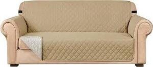 DESCRIPTION: (2) SOFA COVERS BRAND/MODEL: SUBRTEX INFORMATION: BROWN SIZE: SOFA SIZED RETAIL$: $32.99 EA QTY: 2