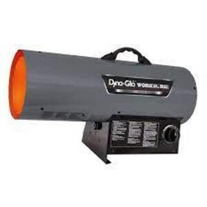 DESCRIPTION: (1) PORTABLE FORCED AIR HEATER BRAND/MODEL: DYNA-GLO WORKHORSE INFORMATION: BLACK RETAIL$: $176.95 E QTY: 1