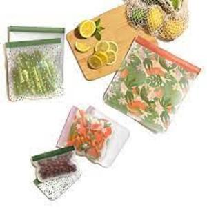 DESCRIPTION: (1) 14 PC REUSABLE FOOD STORAGE BAGS BRAND/MODEL: ELLO RETAIL$: $20.00 EA QTY: 1