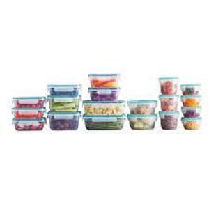 DESCRIPTION: (1) 38 PC PLASTIC LEAKPROOF STORAGE CONTAINERS BRAND/MODEL: SNAPWARE INFORMATION: CLEAR RETAIL$: $60.00 EA QTY: 1