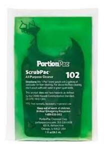 DESCRIPTION: (4) CASE OF (132) PACKETS OF ALL PURPOSE CLEANER BRAND/MODEL: PORTIONPAC#102 SIZE: 1 OZ PER PACKET RETAIL$: $200.00 EA QTY: 4