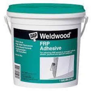 DESCRIPTION: (2) FRP ADHESIVE BRAND/MODEL: DAP WELDWOOD SIZE: 1 GALLON RETAIL$: $25.15 EA QTY: 2