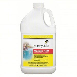 DESCRIPTION: (1) MURIATIC ACID BRAND/MODEL: SUNNYSIDE #44ZU25 SIZE: 1 GALLON RETAIL$: $13.46 EA QTY: 1