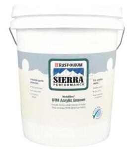 DESCRIPTION: (1) DTM ACRYLIC PAINT BRAND/MODEL: RUST-OLEUM SIERRA INFORMATION: HIGH GLOSS BLACK SIZE: 5 GALLON RETAIL$: $378.54 EA QTY: 1