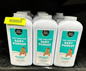 (12)- CONTAINERS OF BABY POWDER