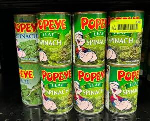 (46)- CANS OF SPINACH