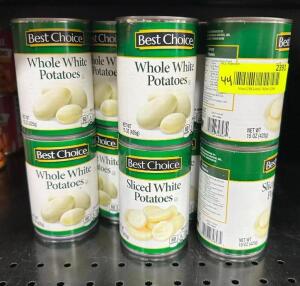 (44)- CANS OF WHOLE WHITE POTATOES