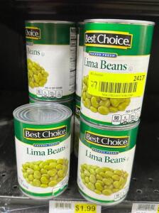 (27)- CANS OF LIMA BEANS