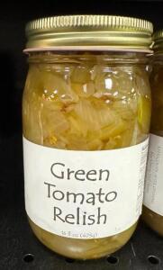 (12)- JARS OF GREEN TOMATO RELISH