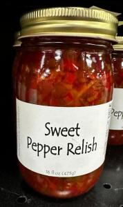 (9)- JARS OF SWEET PEPPER RELISH