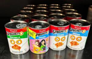 (20)- CANS OF SPAGHETTIO'S