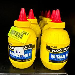 (10)- BOTTLES OF YELLOW MUSTARD