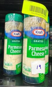 (19)- CANS OF PARMESAN CHEESE