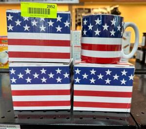 (3)- AMERICAN FLAG MUGS