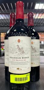 (3) BOTTLES OF SHANNON RIDGE 2020 WRANGLE RED