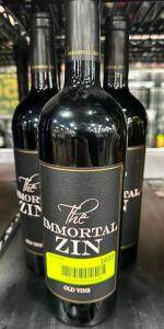 (3) BOTTLES OF THE IMMORTAL ZIN OLD VINE WINE