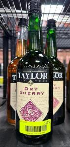 (3) BOTTLES OF TAYLOR DRY SHERRY