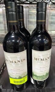 (4) BOTTLES OF MCMANIS 2018 SARBERA