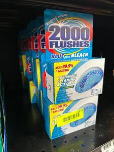 (19) PACKS OF 2000 FLUSHED TOILET BOWL CLEANER