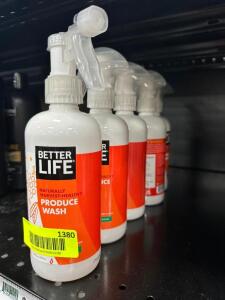 (5) BOTTLES OF BETTER LIFE PRODUCE WASH