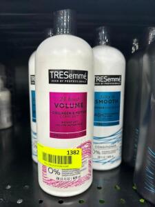 (5) ASSORTED BOTTLES OF TRESEMME HAIR CARE PRODUCTS.