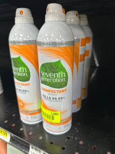 (6) BOTTLES OF SEVENTH GENERATION DISINFECTANT SPRAY