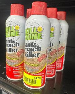 (6) BOTTLES OF ZILL ZONE ANT AND ROACH CLEANER