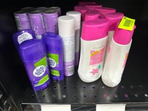 (19) ASSORTED BOTTLES AND CANS OF DETERGENT, BODY WASH, AND BEAUTY PRODUCTS