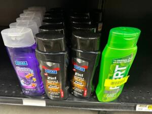 (16) BOTTLES OF ASSORTED SHAMPOO AND BODY WASH