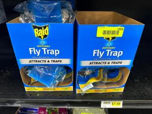 (2) PARTIAL PACKS OF FLY TRAPS