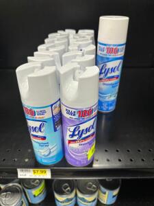 (13) CANS OF LYSOL SPRAY CLEANER