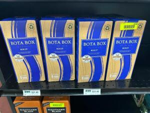 (8) BOXES OF BOTA BOX WINE MERLOT