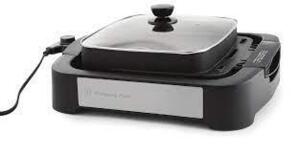 WOLFGANG PUCK 5-IN-1 GRILL BAKE AND COOK CENTER WITH LID RETAILS FOR $57.99