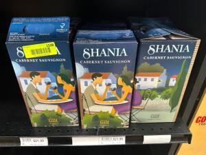 (6) BOXES OF SHANIA CABERNET SAUVIGNON BOX WINE