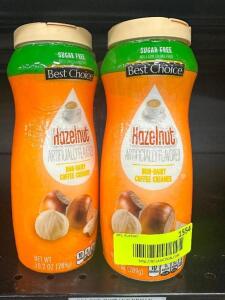 (6) CANS OF BEST CHOICE HAZELNUT CREAMER