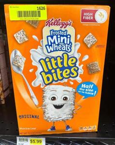 (5) BOXES OF FROSTED MINI WHEAT CEREAL.