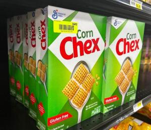 (10) BOXES OF CORN CHEX CEREAL.