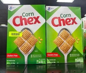 (10) BOXES OF CORN CHEX CEREAL.