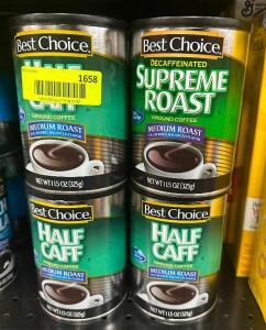 (8) CANS OF BEST CHOICE COFFEE.