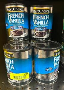 (6) CANS OF BEST CHOICE VANILLA COFFEE.