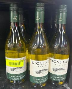 (12) BOTTLES OF STONE HILL DRY WHITE WINE.