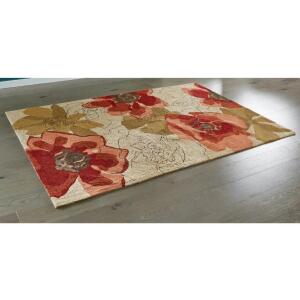 Flora Indoor/Outdoor Hand-Hooked Rug - 5'3" x 7'6"