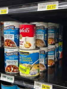 (20) - PC. SET OF CANNED SOUP