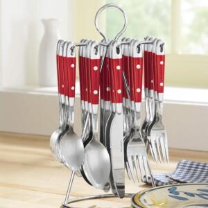 (21) Piece Hanging Flatware Set