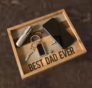 Best Dad Ever Wooden Keepsake Tray