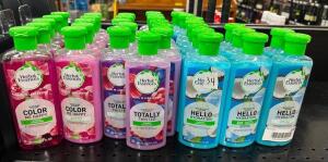 (34) BOTTLES OF HERBAL ESSENCE HAIR CARE PRODUCTS.