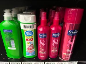 (24) ASSORTED BOTTLES OF HAIR SPRAY AND BUBBLE BATH