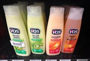 (10) ASSORTED BOTTLES OF V05 HAIR CARE PRODUCT.